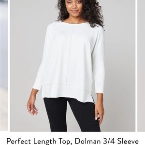 NWT SPANX Perfect Length Top, Dolman 3/4 Sleeve 1X
